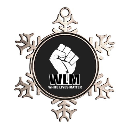 WLM White Lives Matters Fist Metallic Star Ornament