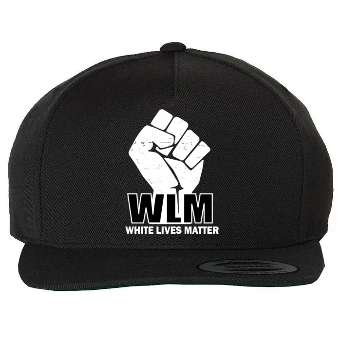 WLM White Lives Matters Fist Wool Snapback Cap