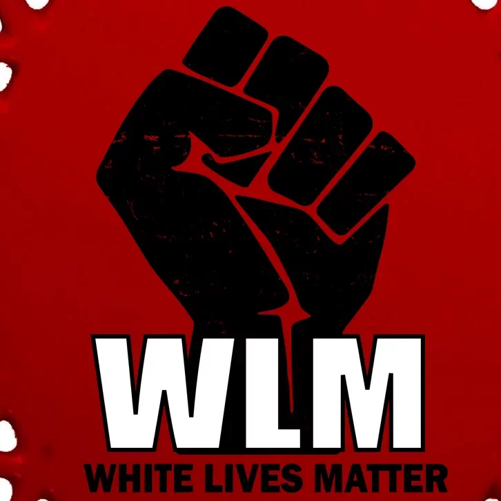 WLM White Lives Matters Fist Oval Ornament
