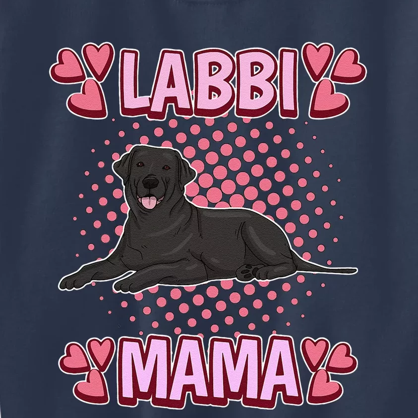 Women's Labbi Mama Mother Mummy Mother's Day Black Labrador Kids Sweatshirt