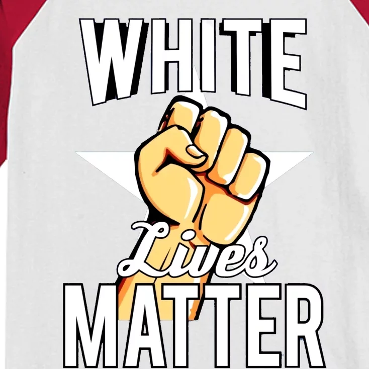 White Lives Matter Civil Rights Equality Kids Colorblock Raglan Jersey