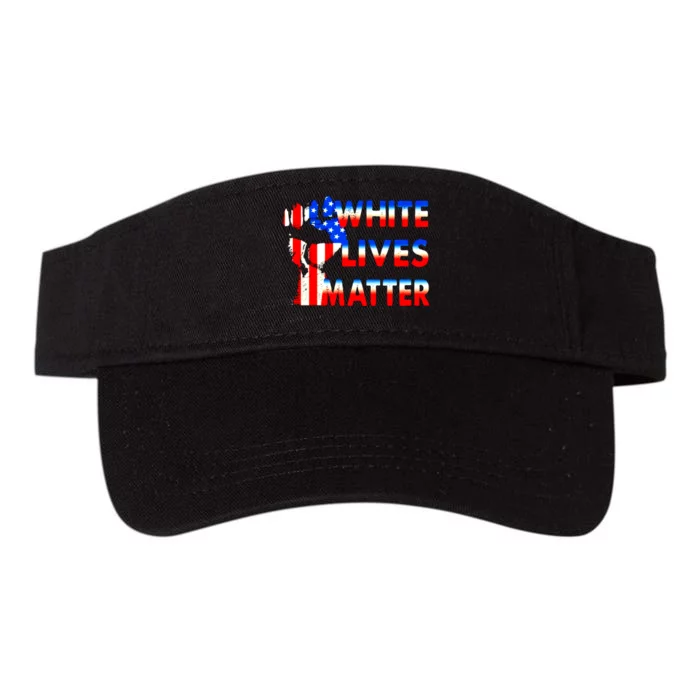 White Lives Matter Civil Rights Equality America Flag Valucap Bio-Washed Visor