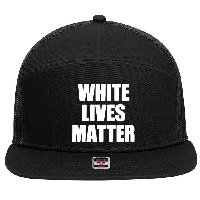 White Lives Matter Civil Rights Equality Yezzy 7 Panel Mesh Trucker Snapback Hat