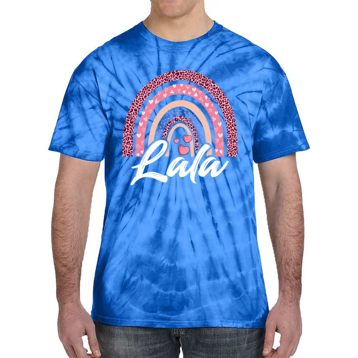 Wo Lala Mothers Day For Best Lala Ever Rainbow Grandma Gift Tie-Dye T-Shirt