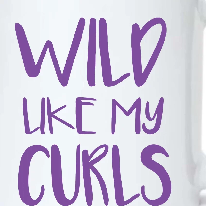 Wild Like My Curls Cute Curly Hair Design Black Color Changing Mug