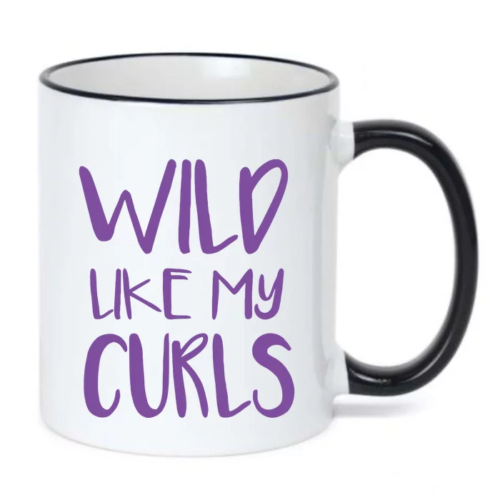 Wild Like My Curls Cute Curly Hair Design Black Color Changing Mug