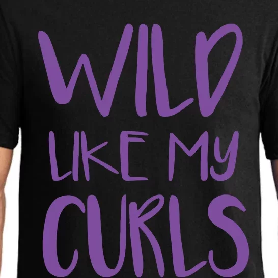 Wild Like My Curls Cute Curly Hair Design Pajama Set