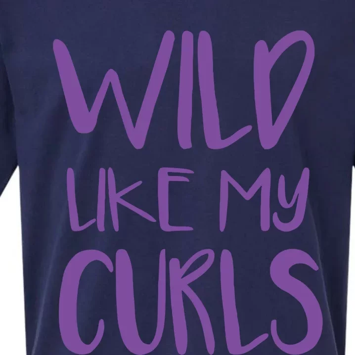 Wild Like My Curls Cute Curly Hair Design Sueded Cloud Jersey T-Shirt