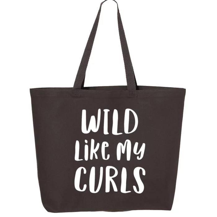 Wild Like My Curls Curly Haired Funny 25L Jumbo Tote