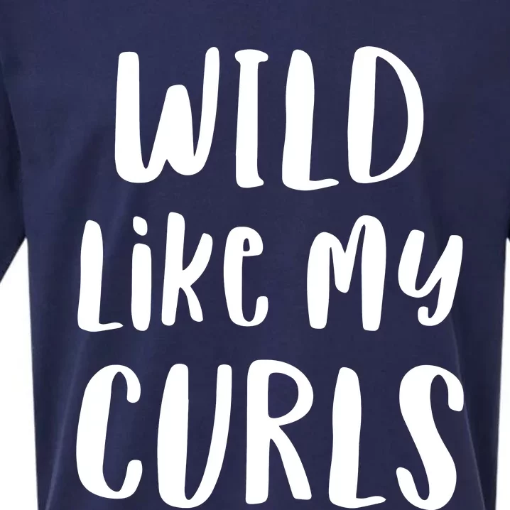 Wild Like My Curls Curly Haired Funny Sueded Cloud Jersey T-Shirt