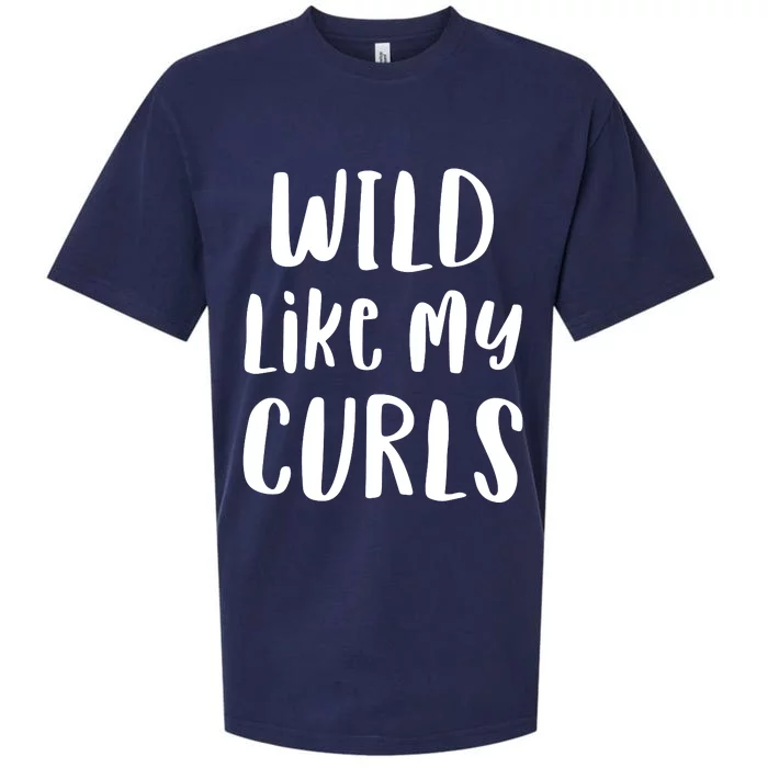 Wild Like My Curls Curly Haired Funny Sueded Cloud Jersey T-Shirt