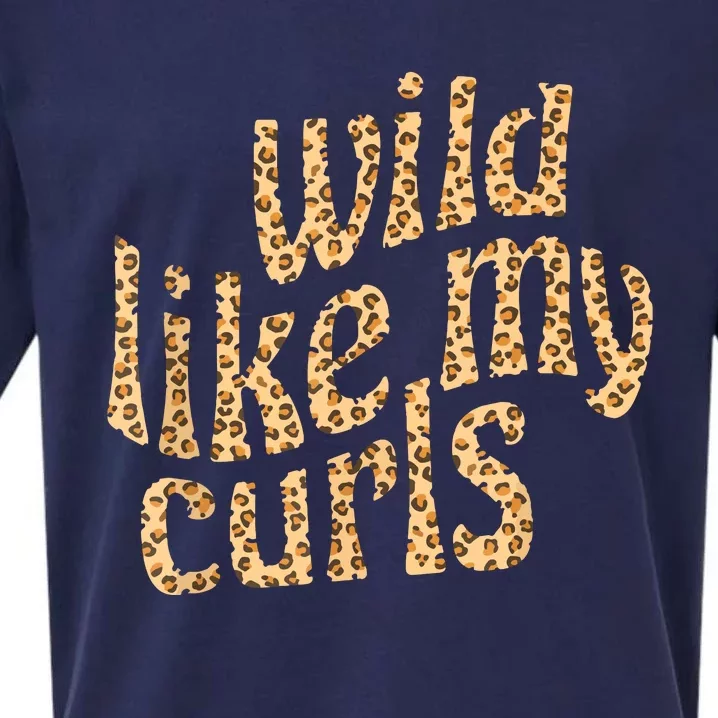 Wild Like My Curls Cute Curly Hair Leopard Cheetah Print Sueded Cloud Jersey T-Shirt