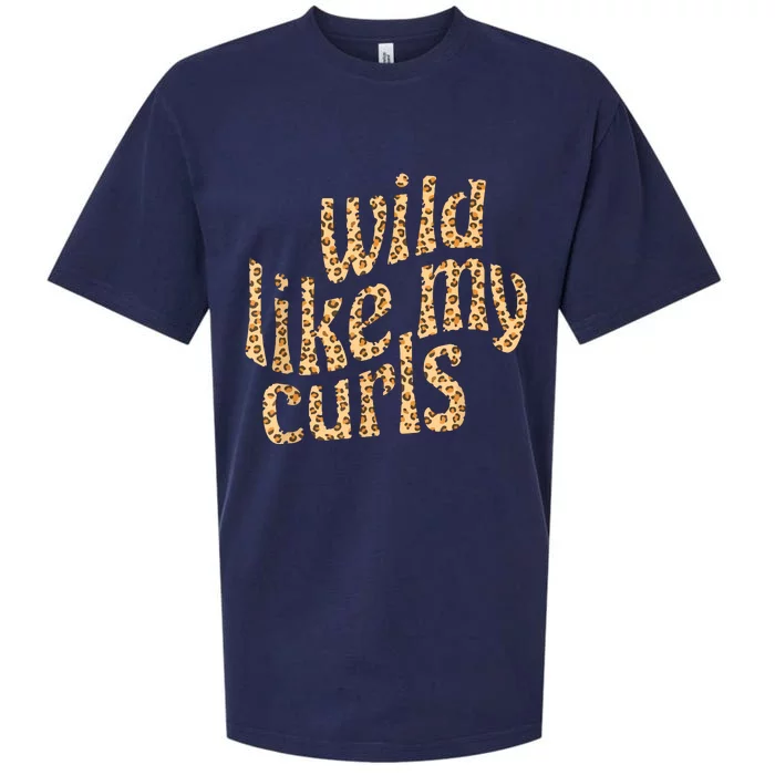 Wild Like My Curls Cute Curly Hair Leopard Cheetah Print Sueded Cloud Jersey T-Shirt