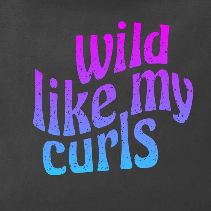 Wild Like My Curls / Cute Curly Hair / Hip 1960s Purple Gift Zip Tote Bag