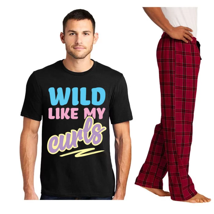 Wild Like My Curls Cute Curly Haired For Women Girls Pajama Set