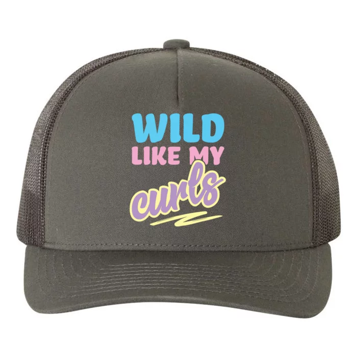 Wild Like My Curls Cute Curly Haired For Women Girls Yupoong Adult 5-Panel Trucker Hat