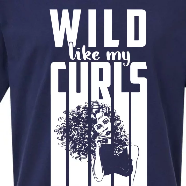 Wild Like My Curls Cute Curly Haired And Gift Cute Gift Sueded Cloud Jersey T-Shirt