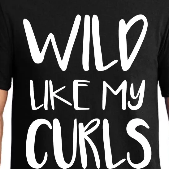 Wild Like My Curls Cute Curly Hair Design Pajama Set