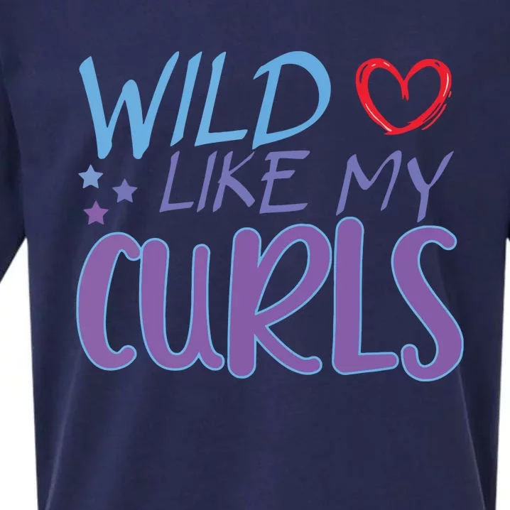 Wild Like My Curls Funny Curly Haired Girl Sueded Cloud Jersey T-Shirt