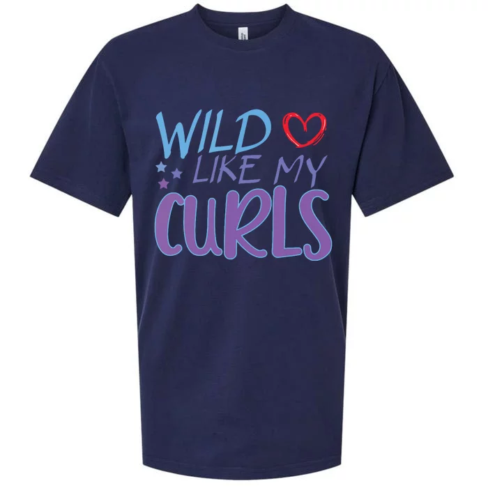 Wild Like My Curls Funny Curly Haired Girl Sueded Cloud Jersey T-Shirt