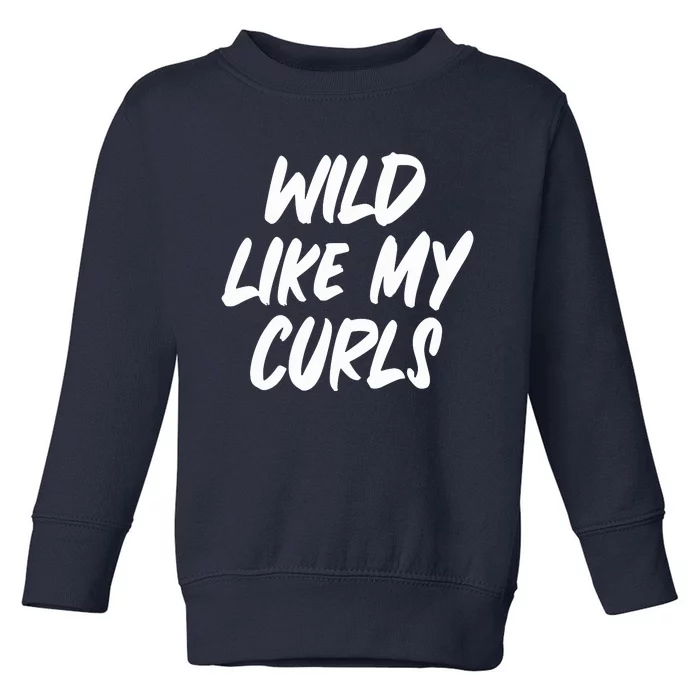 Wild Like My Curls Natural Hair Curly Toddler Sweatshirt