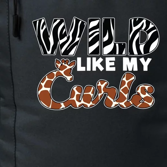 Wild Like My Curls Safari African Giraffe Zebra Daily Commute Backpack