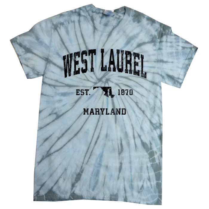 West Laurel Maryland Md Vintage Athletic Sports Design Established Tie-Dye T-Shirt