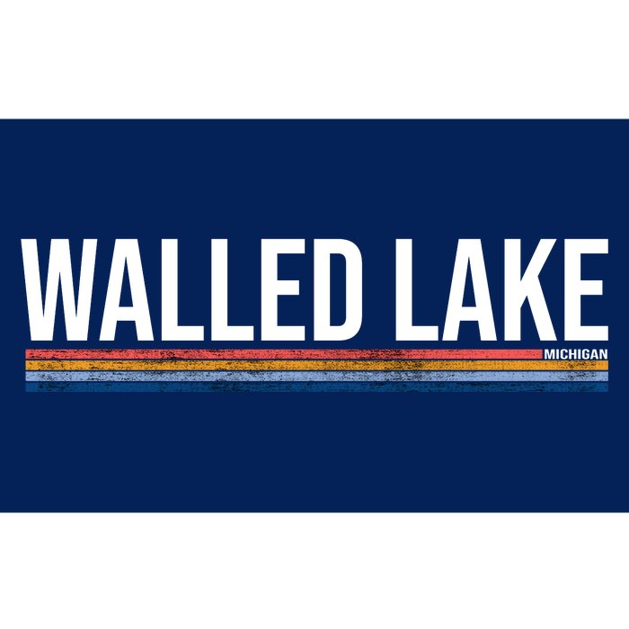 Walled Lake Michigan Retro Bumper Sticker