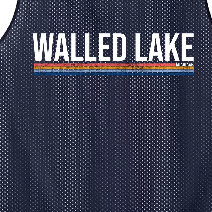 Walled Lake Michigan Retro Mesh Reversible Basketball Jersey Tank