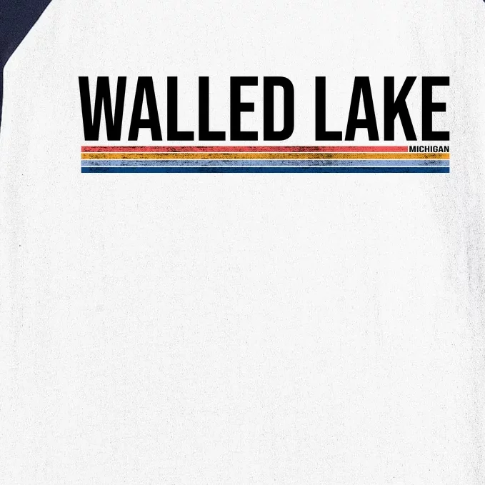 Walled Lake Michigan Retro Baseball Sleeve Shirt