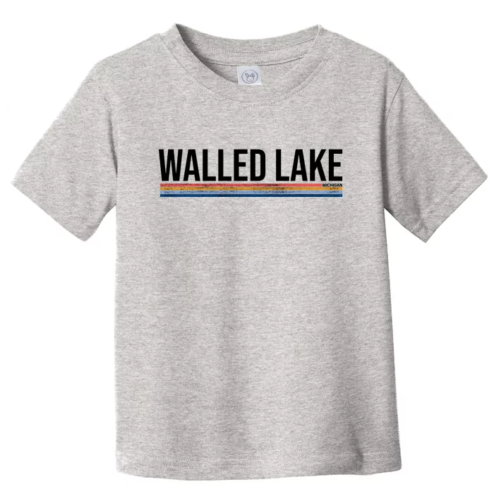 Walled Lake Michigan Retro Toddler T-Shirt