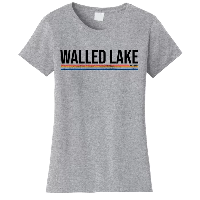 Walled Lake Michigan Retro Women's T-Shirt