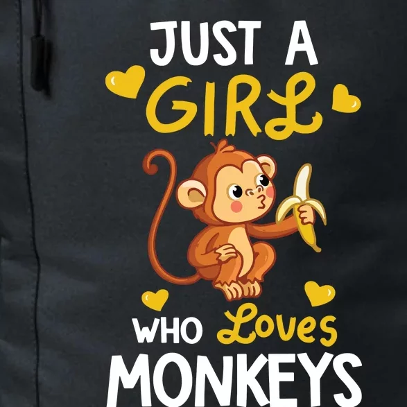 Who Loves Monkeys Shirts Cute Monkey Lover Gifts Daily Commute Backpack