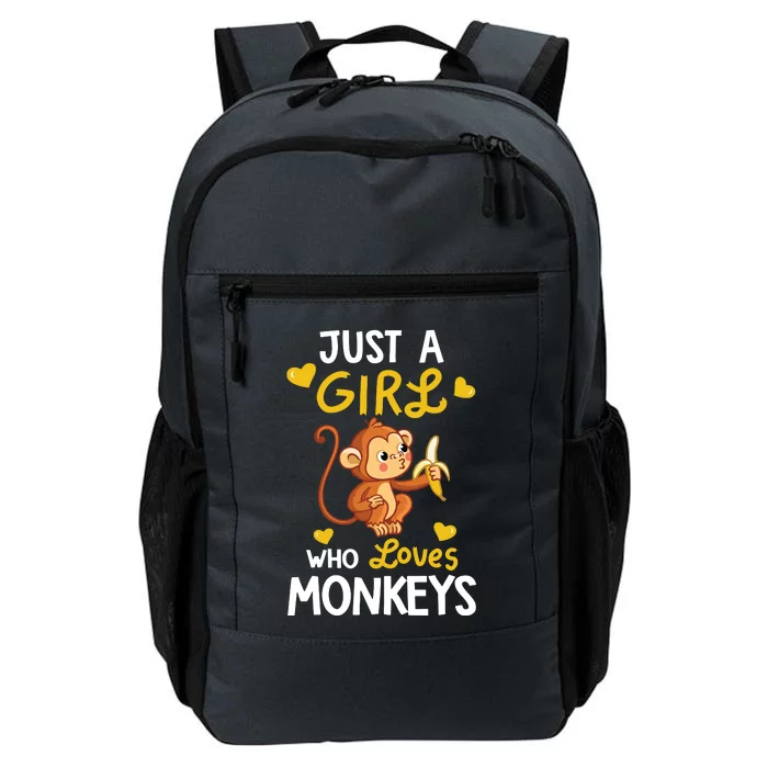 Who Loves Monkeys Shirts Cute Monkey Lover Gifts Daily Commute Backpack