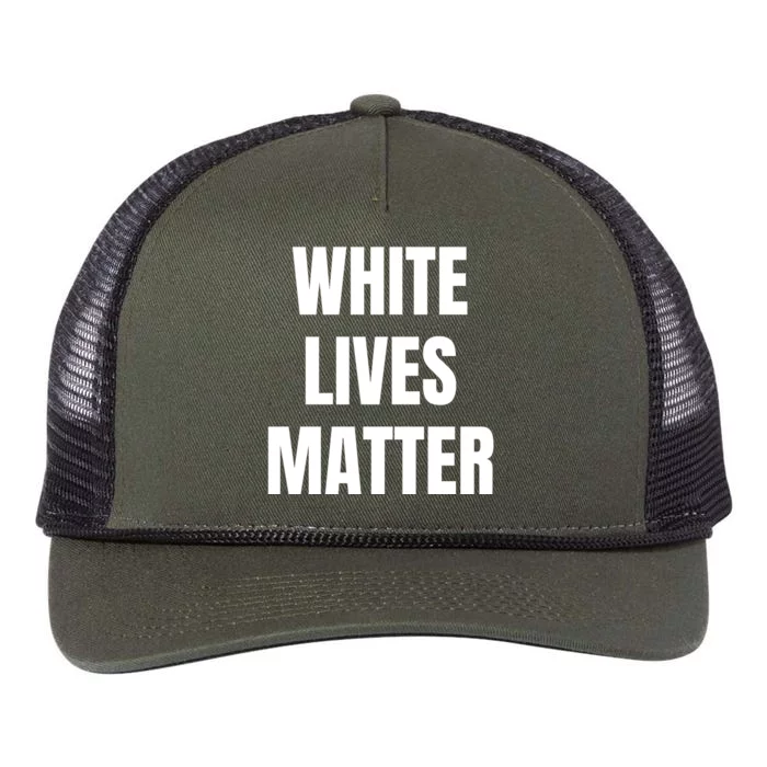 White Lives Matter Retro Rope Trucker Hat Cap