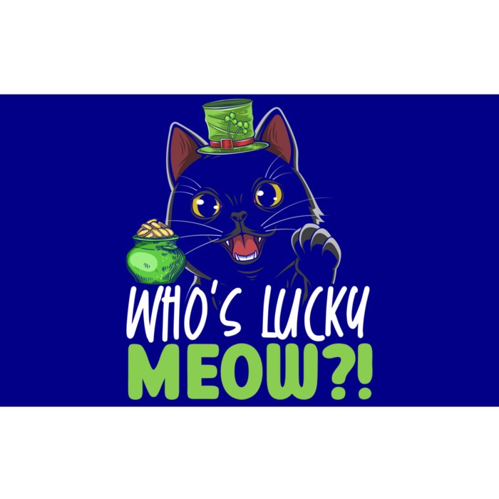 Who's Lucky Meow Irish Cat Lover Saint Patricks Day Gift Bumper Sticker