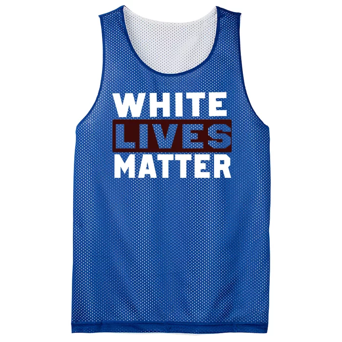 White Lives Matter Mesh Reversible Basketball Jersey Tank