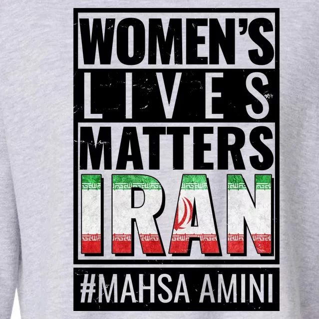 Women's Lives Matter IRAN #Mahsa Amini Cropped Pullover Crew