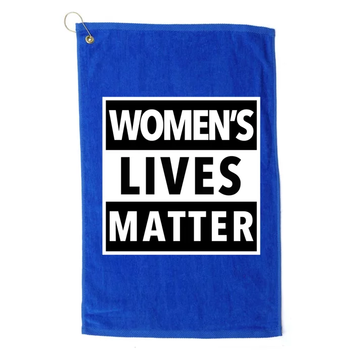 Wo's Lives Matter Meaningful Gift Platinum Collection Golf Towel