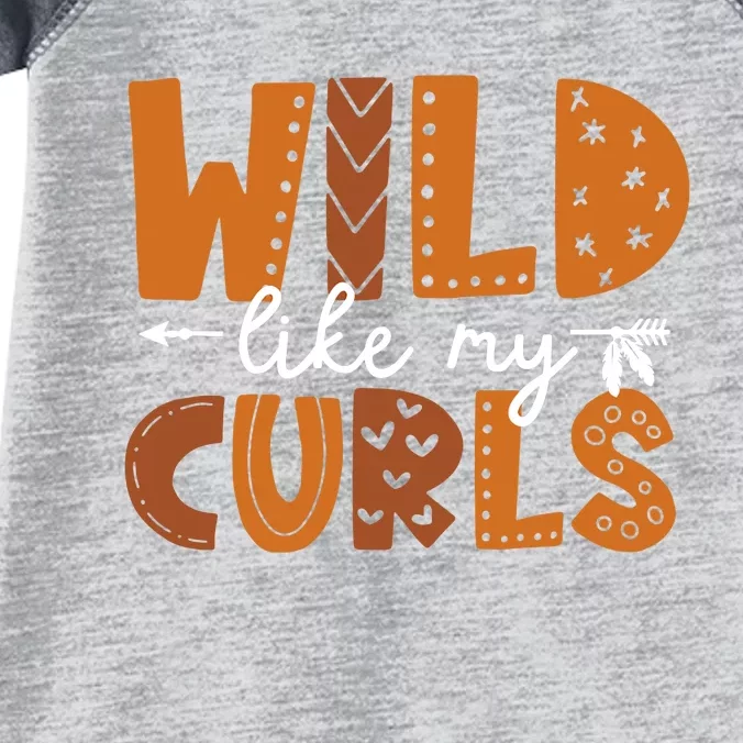 Wild Like My Curls Toddler Girls Funny Curly Hair Infant Baby Jersey Bodysuit