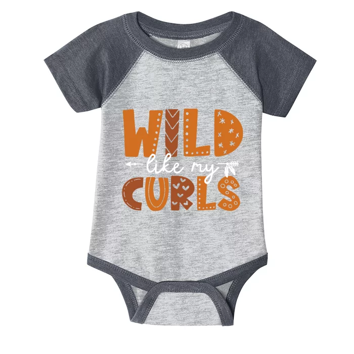 Wild Like My Curls Toddler Girls Funny Curly Hair Infant Baby Jersey Bodysuit