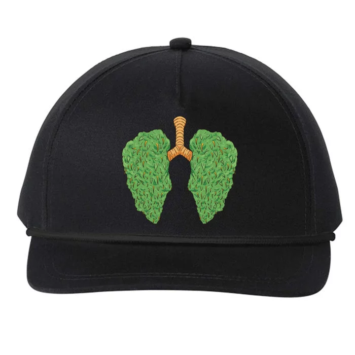 Weed Lung Marijuana Funny Snapback Five-Panel Rope Hat