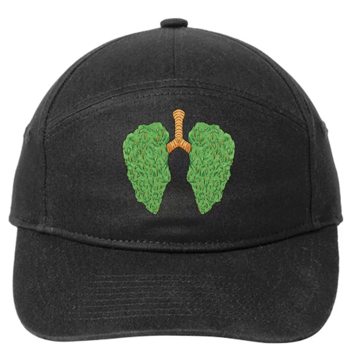 Weed Lung Marijuana Funny 7-Panel Snapback Hat