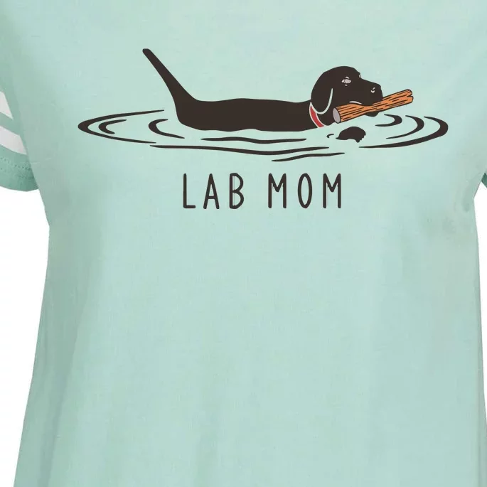 Womens Lab Mom Labrador Retriever Dog Owner Enza Ladies Jersey Football T-Shirt