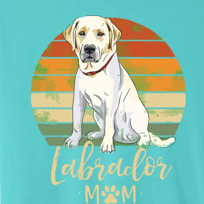 Womens Labrador Mom Retro Labrador Retriever Lover Gifts Dog Mama ChromaSoft Performance T-Shirt