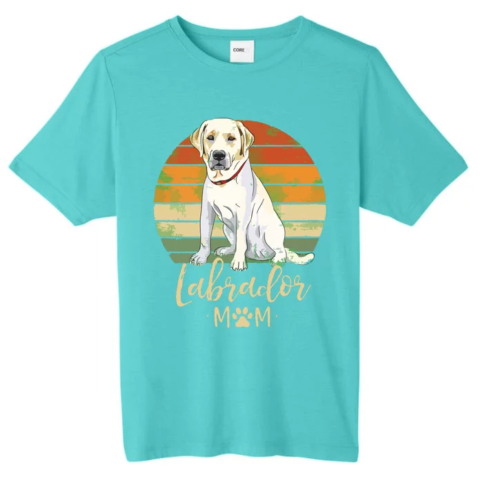 Womens Labrador Mom Retro Labrador Retriever Lover Gifts Dog Mama ChromaSoft Performance T-Shirt