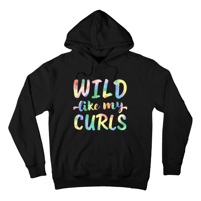 Wild Like My Curls Tie Dye Girl Curly Hair Hoodie