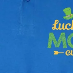 Wo's Luckiest Mom Ever Saint Patrick's Day Shamrock Irish Gift Softstyle Adult Sport Polo