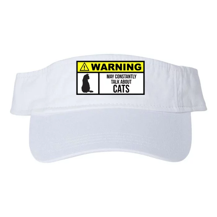 Warning Label May Constantly Talk About Cats Valucap Bio-Washed Visor