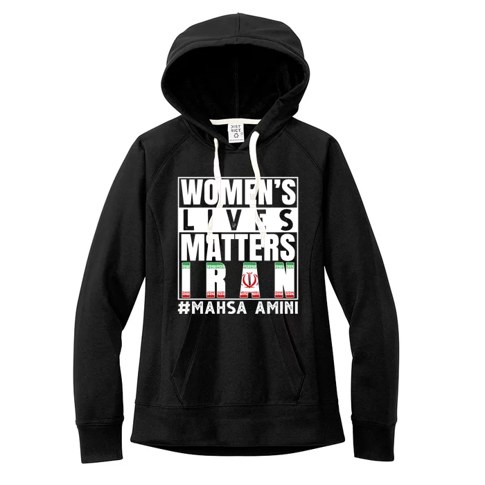 Women's Lives Matter Mahsa Amini Iran Support Women's Fleece Hoodie